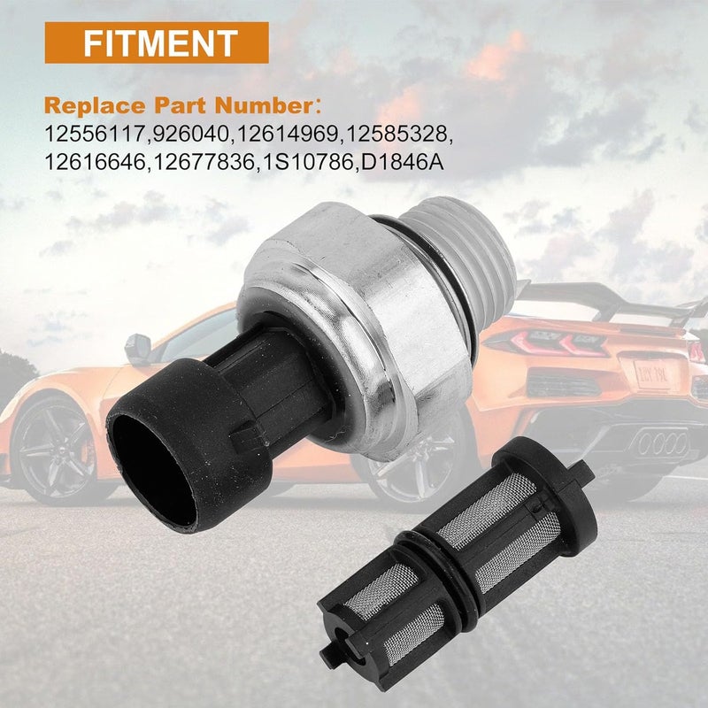 Ricmjend 12677836 Engine Oil Pressure Sensor/Switch/Sending Unit with Screen Filter D1846A for Chevrolet Chevy Silverado GMC Sierra Buick Lacrosse Cadillac Escalade 2003-2008 4.8L/5.3L/6.0L/6.2L - Image 3